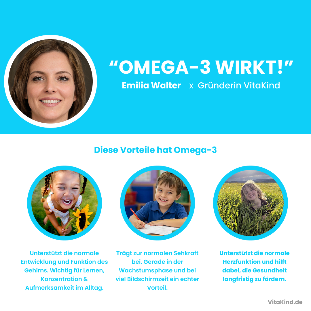 Omega-3 Gehirnentwicklung & Konzentrations Tropfen